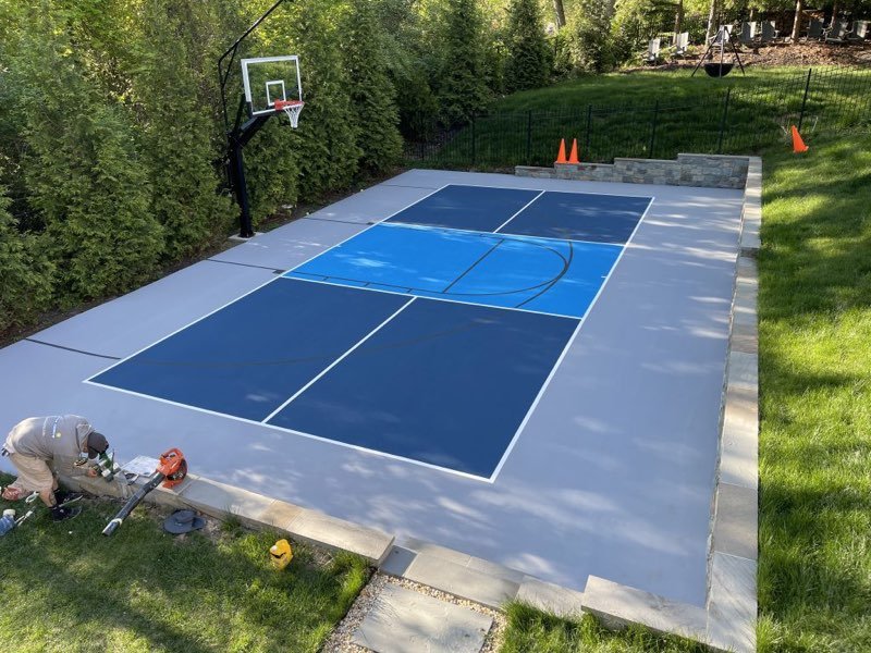 Basketball court construction